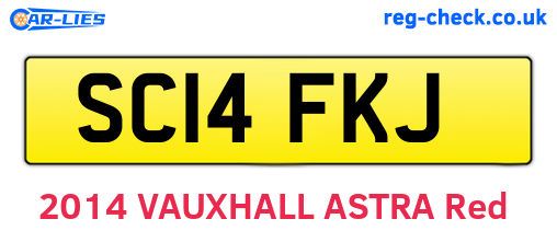 SC14FKJ are the vehicle registration plates.