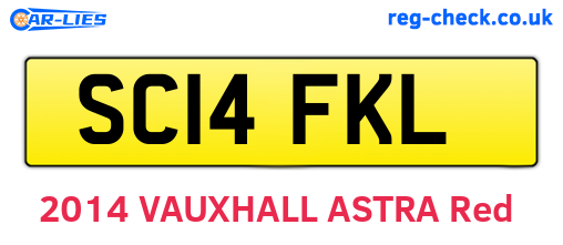 SC14FKL are the vehicle registration plates.