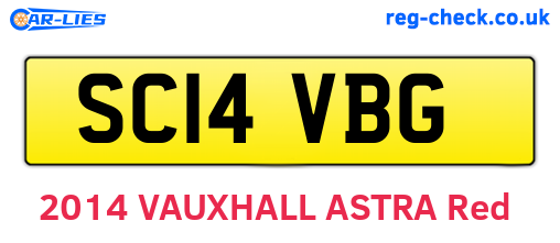 SC14VBG are the vehicle registration plates.