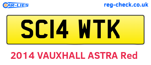 SC14WTK are the vehicle registration plates.