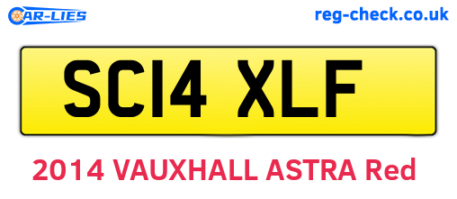 SC14XLF are the vehicle registration plates.