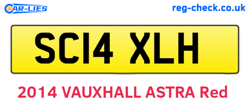 SC14XLH are the vehicle registration plates.