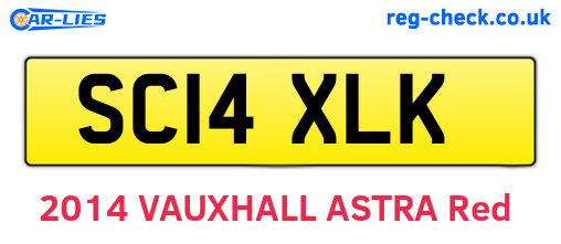 SC14XLK are the vehicle registration plates.