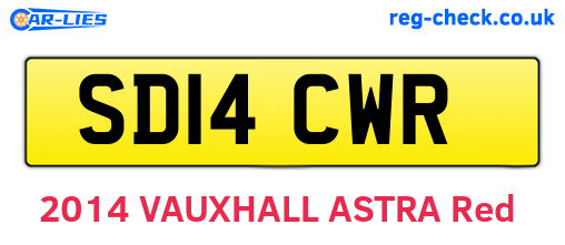SD14CWR are the vehicle registration plates.