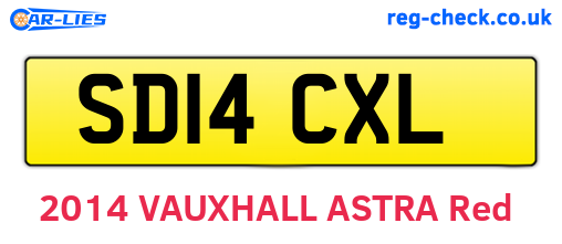 SD14CXL are the vehicle registration plates.