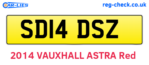 SD14DSZ are the vehicle registration plates.