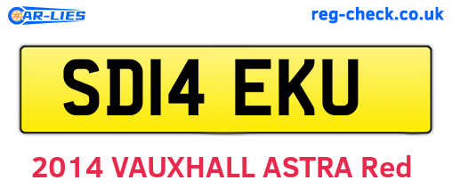 SD14EKU are the vehicle registration plates.