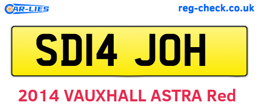 SD14JOH are the vehicle registration plates.