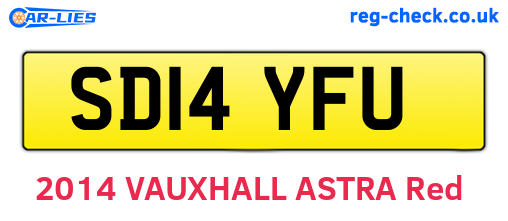 SD14YFU are the vehicle registration plates.