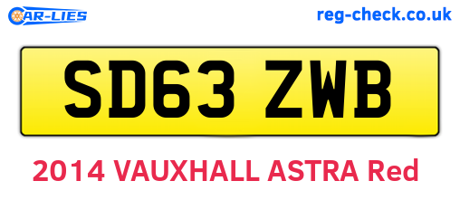 SD63ZWB are the vehicle registration plates.