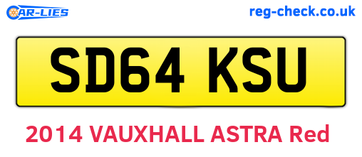 SD64KSU are the vehicle registration plates.