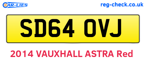 SD64OVJ are the vehicle registration plates.