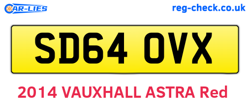 SD64OVX are the vehicle registration plates.
