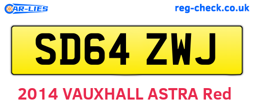 SD64ZWJ are the vehicle registration plates.