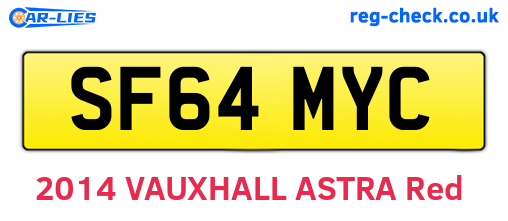 SF64MYC are the vehicle registration plates.