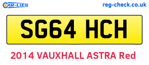 SG64HCH are the vehicle registration plates.