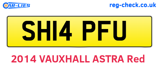 SH14PFU are the vehicle registration plates.