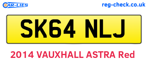 SK64NLJ are the vehicle registration plates.