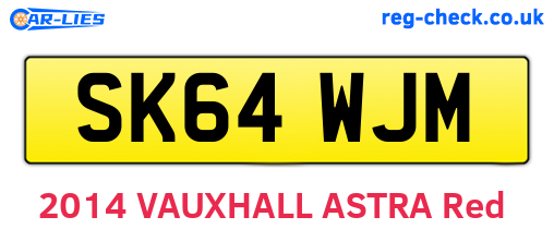 SK64WJM are the vehicle registration plates.