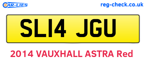 SL14JGU are the vehicle registration plates.