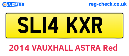SL14KXR are the vehicle registration plates.