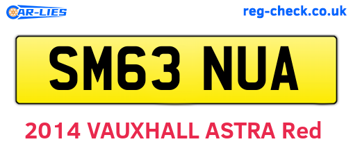 SM63NUA are the vehicle registration plates.