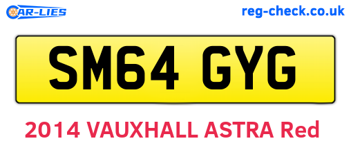 SM64GYG are the vehicle registration plates.