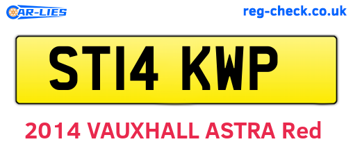 ST14KWP are the vehicle registration plates.