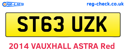 ST63UZK are the vehicle registration plates.