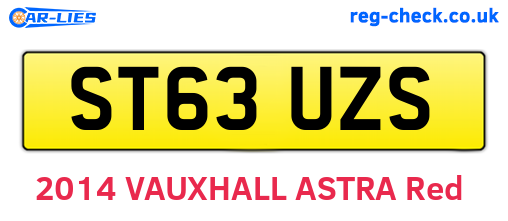 ST63UZS are the vehicle registration plates.