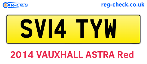 SV14TYW are the vehicle registration plates.