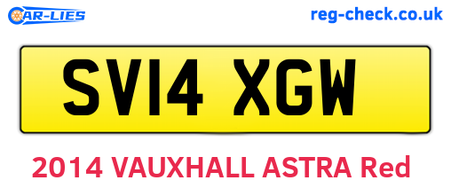 SV14XGW are the vehicle registration plates.