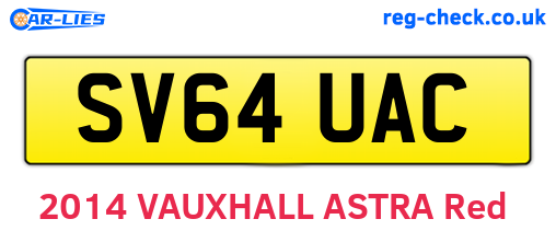 SV64UAC are the vehicle registration plates.