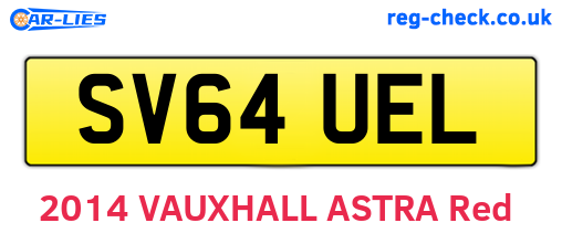 SV64UEL are the vehicle registration plates.