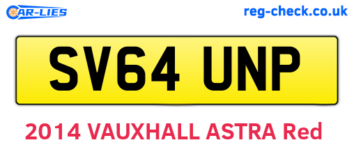 SV64UNP are the vehicle registration plates.