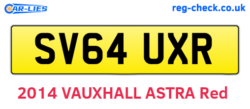 SV64UXR are the vehicle registration plates.