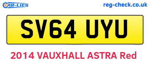 SV64UYU are the vehicle registration plates.