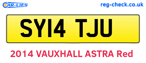 SY14TJU are the vehicle registration plates.