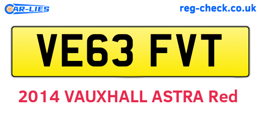 VE63FVT are the vehicle registration plates.
