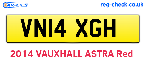 VN14XGH are the vehicle registration plates.