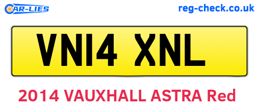VN14XNL are the vehicle registration plates.