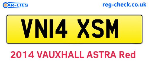 VN14XSM are the vehicle registration plates.