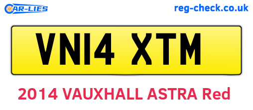 VN14XTM are the vehicle registration plates.