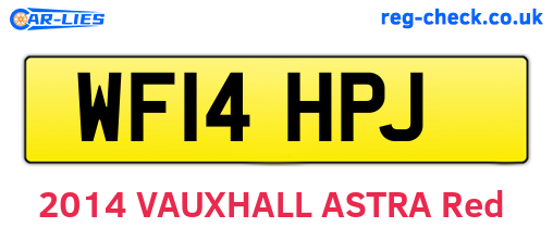 WF14HPJ are the vehicle registration plates.