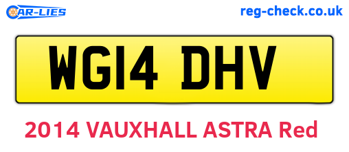 WG14DHV are the vehicle registration plates.