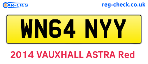 WN64NYY are the vehicle registration plates.