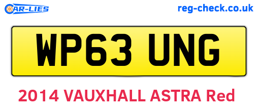 WP63UNG are the vehicle registration plates.