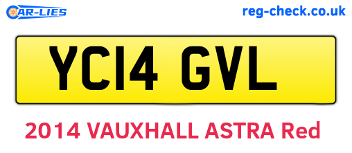 YC14GVL are the vehicle registration plates.