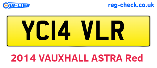 YC14VLR are the vehicle registration plates.