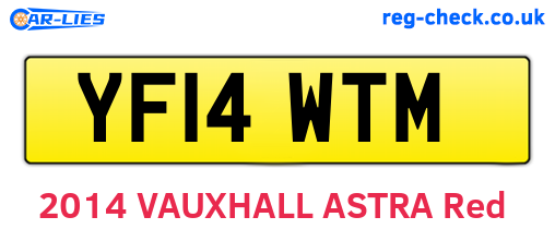 YF14WTM are the vehicle registration plates.